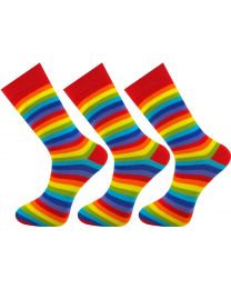 Kids Socks Stripe Rainbow 3 Pairs