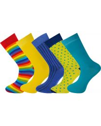 5 Pairs Mens Ankle Socks Multi Selection 012 7-11