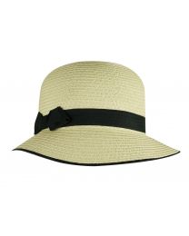 Straw Summer Hat with Bow Detailing