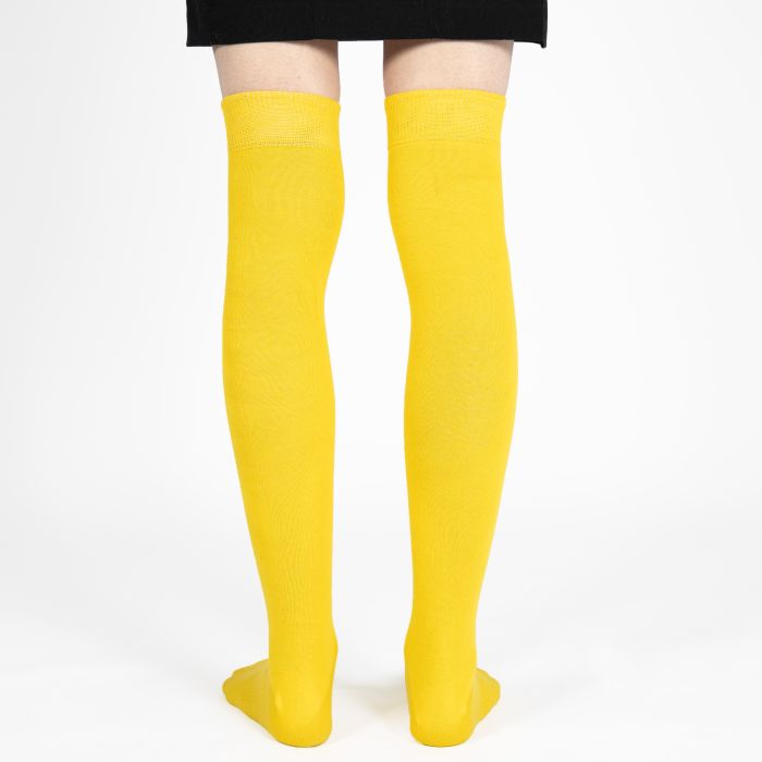 Yellow over the knee socks outlet