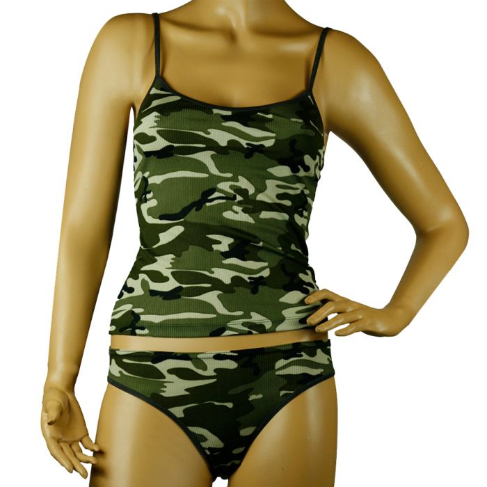 Womens Underwear Set Khaki Military Design