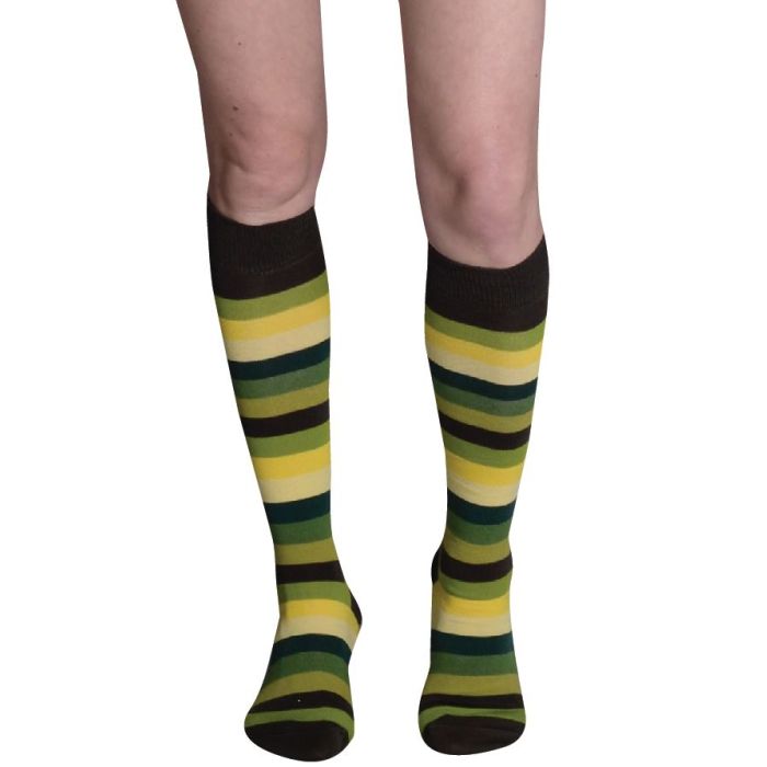 Mysocks Knee High Long Socks Stripe Yellow and Black