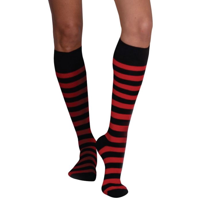 knee high socks with black stripes