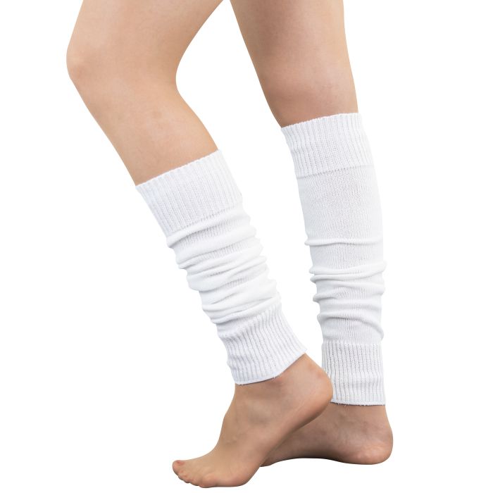 Zando White Leg Warmers For Women 80s Ribbed Knit Knee, 57% OFF