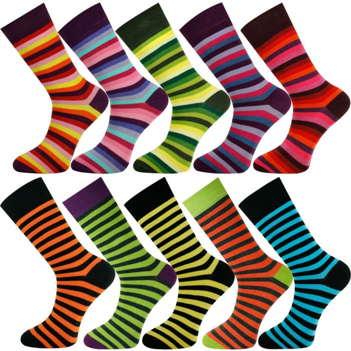 Set of 3 Kooky Stripes Ankle Socks size 10-110
