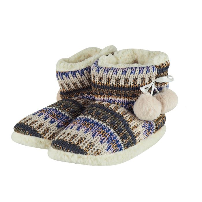 Glitter Fairisle Slippers