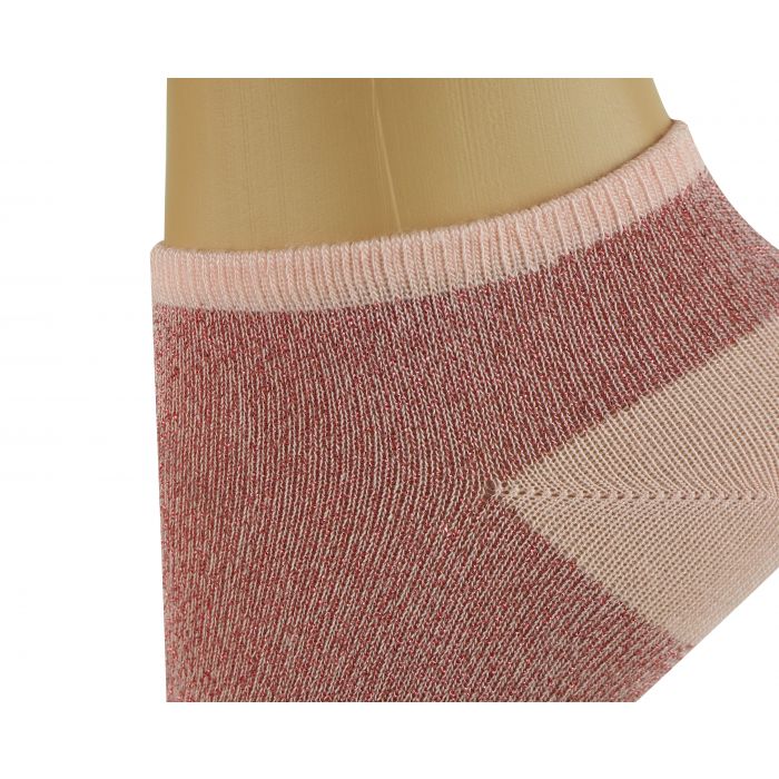 2 Pairs Pink Glitter Trainer Socks