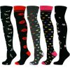 Over the Knee Socks Multi Design 5 Pairs Combed Cotton