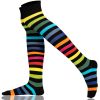 Womens Over the Knee Socks Rainbow Thick Stripe 001