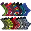 Crew Socks Multi Stripe 15 Pairs Combed Cotton- Bulk Buy