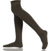 Womens Over the Knee Socks Ribbed Combed Cotton 001
