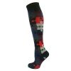 Knee High Socks Puzzle Design Combed Cotton Non-Slipping