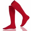  Knee High Socks Plain Combed Cotton Seamless Toe Non-Slipping