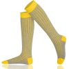 Knee High Socks Ribbed Combed Cotton Non-Slipping 02