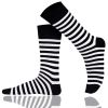 Crew Socks Women Stripe Combed Cotton Seamless Toe