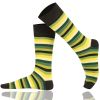 Crew Socks Multi Colour Stripe Combed Cotton Seamless Toe