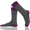 Crew Socks Polka Dots Combed Cotton Seamless Toe Design 002
