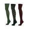 Over the Knee Socks Flower Combination  3 Pairs Combed Cotton