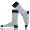 Crew Socks Polka Dots Combed Cotton Seamless Toe Design 001